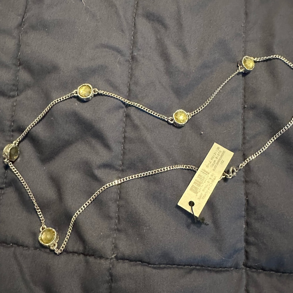 Marc Jacob’s yellow stone silver necklace brand new